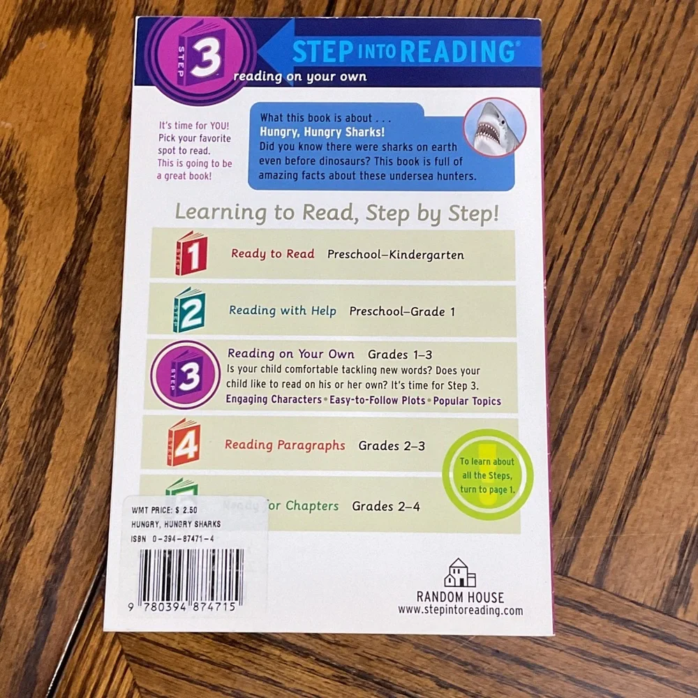 Level 3 Books Grade 2-3:Space Rock, The Perfect Pony, Sharks, Ninja and Howl